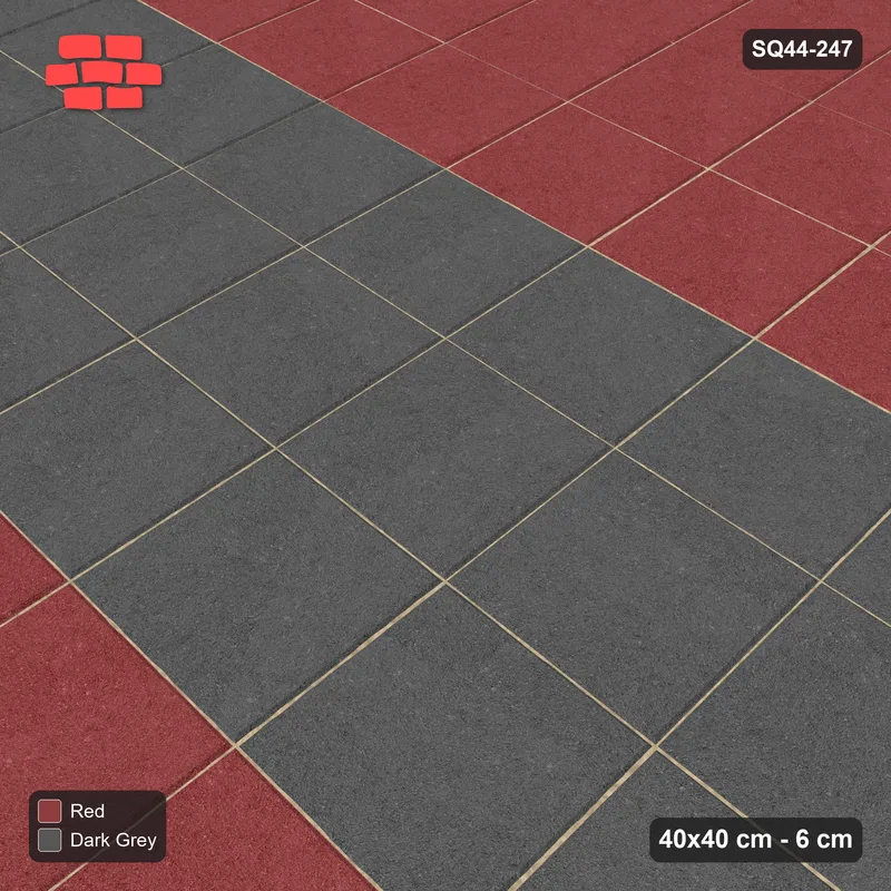 Interlock (Pasco) 40x40 cm · SQ44-247 · Centre Band in Kerb Frame · Side view Interlock (Pasco) 40x40 cm · SQ44-247 · Centre Band in Kerb Frame · Side view