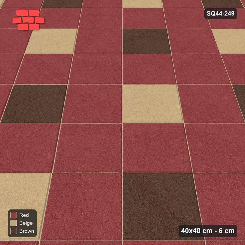 Interlock (Pasco) 40x40 cm · SQ44-249 · Harlequin Diamonds in Kerb Frame · Side view Interlock (Pasco) 40x40 cm · SQ44-249 · Harlequin Diamonds in Kerb Frame · Side view