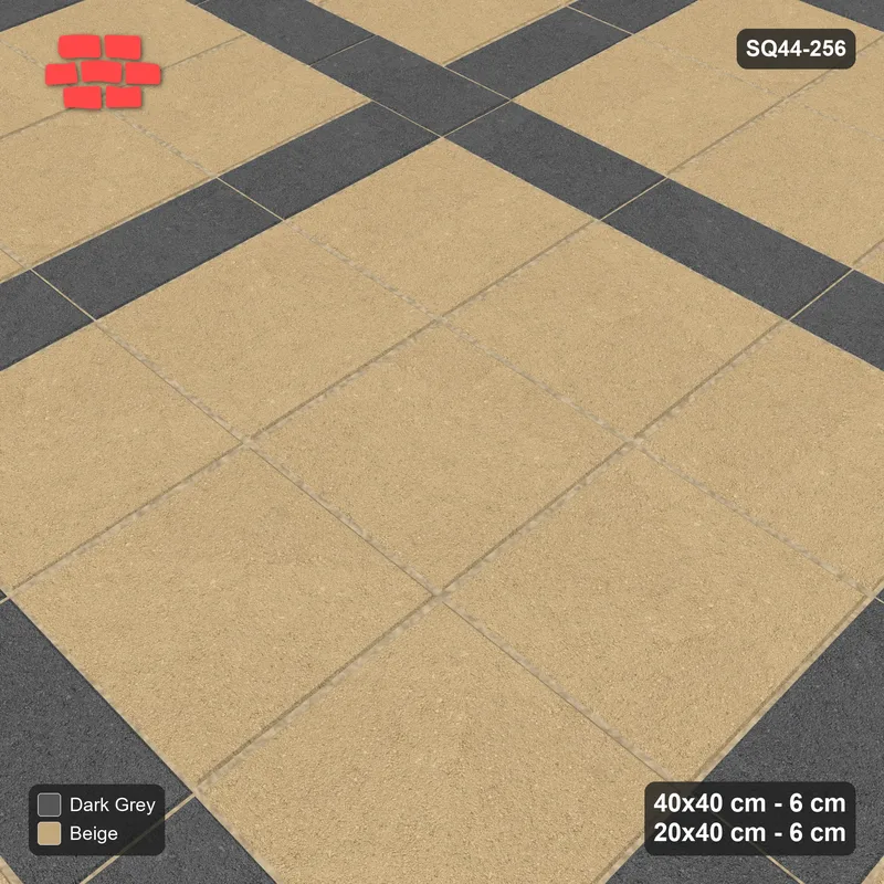 Interlock (Pasco) 40x40 cm · SQ44-256 · Slab Panels, Continuous Planks, Solid Slabs - Stone & Earth · Side view Interlock (Pasco) 40x40 cm · SQ44-256 · Slab Panels, Continuous Planks, Solid Slabs - Stone & Earth · Side view