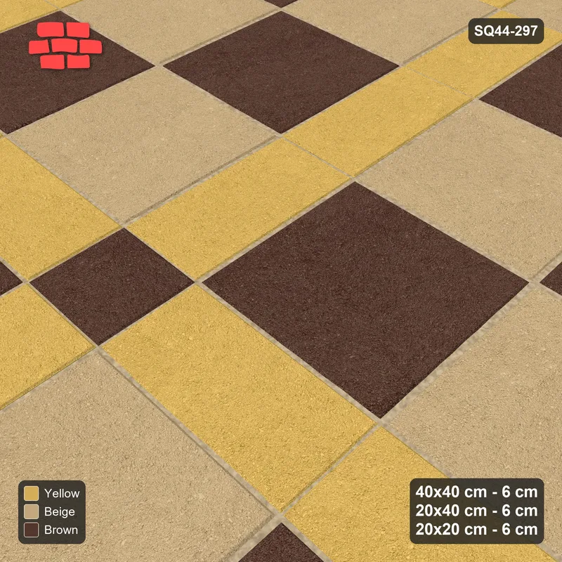 Interlock (Pasco) 40x40 cm · SQ44-297 · Slab Panels, Plank Lines, 20x20, 80 cm Panels - Harvest Gold · Side view Interlock (Pasco) 40x40 cm · SQ44-297 · Slab Panels, Plank Lines, 20x20, 80 cm Panels - Harvest Gold · Side view