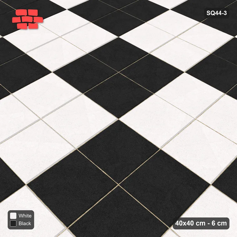 Interlock (Pasco) 40x40 cm · SQ44-3 · Large Checker Plaza · Side view Interlock (Pasco) 40x40 cm · SQ44-3 · Large Checker Plaza · Side view