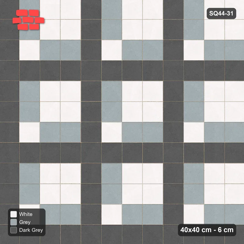 Interlock (Pasco) 40x40 cm · SQ44-31 · Tonal Checker Plaza Grid · Top view Interlock (Pasco) 40x40 cm · SQ44-31 · Tonal Checker Plaza Grid · Top view