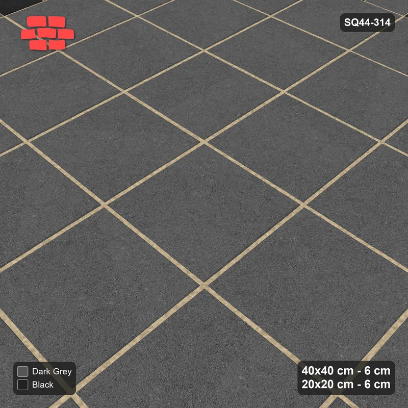 Interlock (Pasco) 40x40 cm · SQ44-314 · Checker Field, 20x20 Border, Block Checker - Night Sky · Side view Interlock (Pasco) 40x40 cm · SQ44-314 · Checker Field, 20x20 Border, Block Checker - Night Sky · Side view