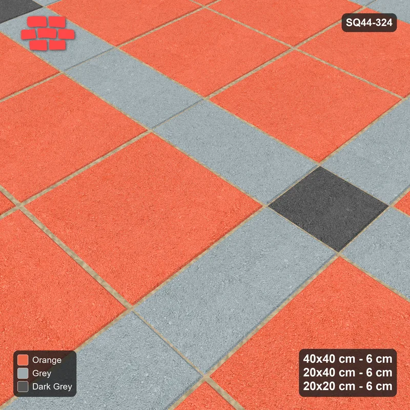 Interlock (Pasco) 40x40 cm · SQ44-324 · Slab Panels, Plank Lines, 20x20, 260 cm - Sunset Slate · Side view Interlock (Pasco) 40x40 cm · SQ44-324 · Slab Panels, Plank Lines, 20x20, 260 cm - Sunset Slate · Side view