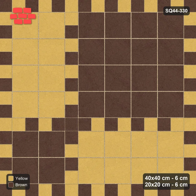 Interlock (Pasco) 40x40 cm · SQ44-330 · Checker Panels, 20x20 Lines, Block Checker, 300 cm - Harvest · Top view Interlock (Pasco) 40x40 cm · SQ44-330 · Checker Panels, 20x20 Lines, Block Checker, 300 cm - Harvest · Top view
