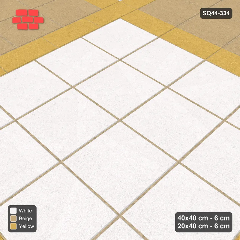 Interlock (Pasco) 40x40 cm · SQ44-334 · Slab Panels, Continuous Planks, Kerb, 400 cm - Golden Sand · Side view Interlock (Pasco) 40x40 cm · SQ44-334 · Slab Panels, Continuous Planks, Kerb, 400 cm - Golden Sand · Side view