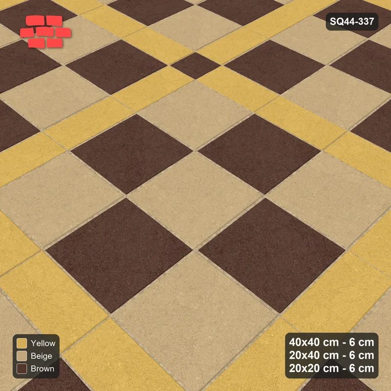 Interlock (Pasco) 40x40 cm · SQ44-337 · Slab Panels, Plank Lines, 20x20, 440 cm - Harvest Gold · Side view Interlock (Pasco) 40x40 cm · SQ44-337 · Slab Panels, Plank Lines, 20x20, 440 cm - Harvest Gold · Side view
