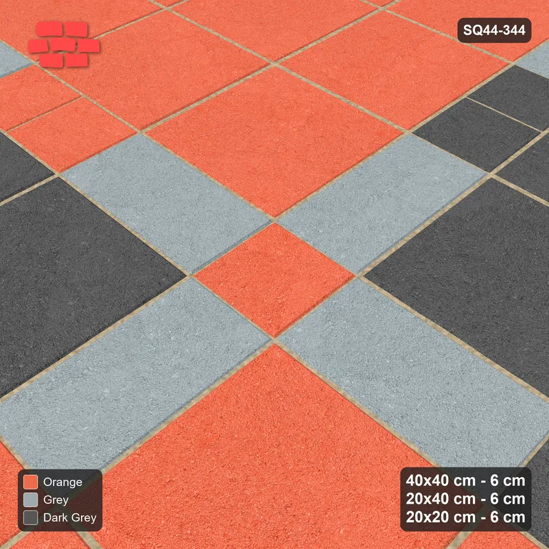 Interlock (Pasco) 40x40 cm · SQ44-344 · Slab Panels, Plank Lines, 20x20, Beaded - Sunset Slate · Side view Interlock (Pasco) 40x40 cm · SQ44-344 · Slab Panels, Plank Lines, 20x20, Beaded - Sunset Slate · Side view