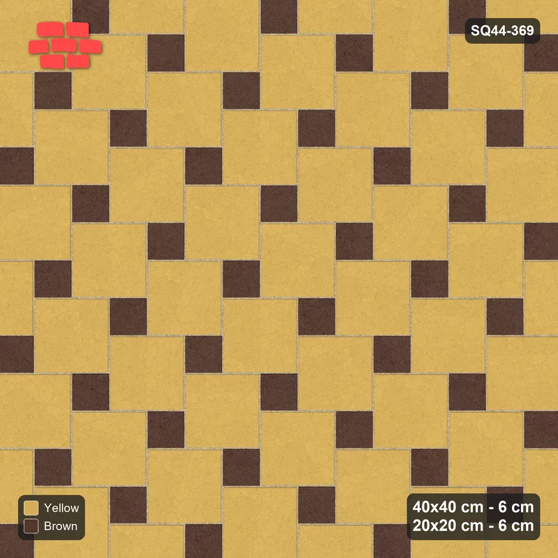 Interlock (Pasco) 40x40 cm · SQ44-369 · Offset Lattice, Accents (Mirrored) - Harvest · Top view Interlock (Pasco) 40x40 cm · SQ44-369 · Offset Lattice, Accents (Mirrored) - Harvest · Top view