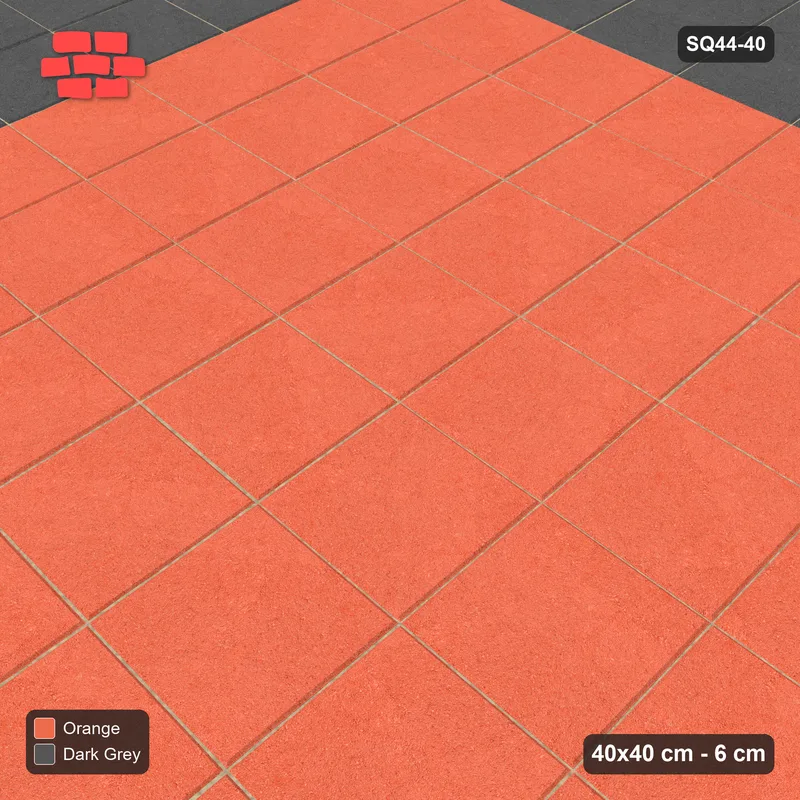 Interlock (Pasco) 40x40 cm · SQ44-40 · Stack Bond Double Accent Edge · Side view Interlock (Pasco) 40x40 cm · SQ44-40 · Stack Bond Double Accent Edge · Side view