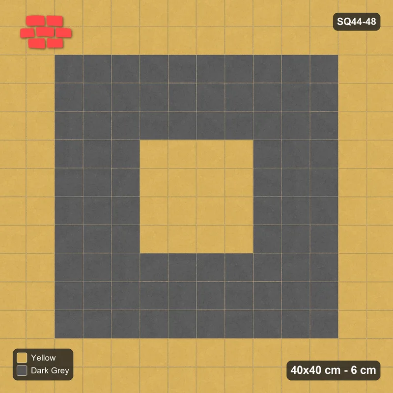 Interlock (Pasco) 40x40 cm · SQ44-48 · Border and Medallion Field · Top view Interlock (Pasco) 40x40 cm · SQ44-48 · Border and Medallion Field · Top view