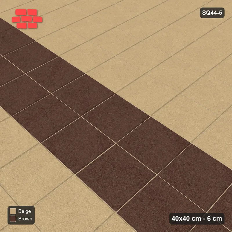 Interlock (Pasco) 40x40 cm · SQ44-5 · Stack Bond with Centre Band · Side view Interlock (Pasco) 40x40 cm · SQ44-5 · Stack Bond with Centre Band · Side view