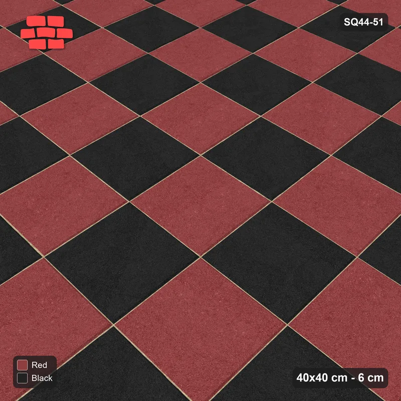 Interlock (Pasco) 40x40 cm · SQ44-51 · Checkerboard · Side view Interlock (Pasco) 40x40 cm · SQ44-51 · Checkerboard · Side view