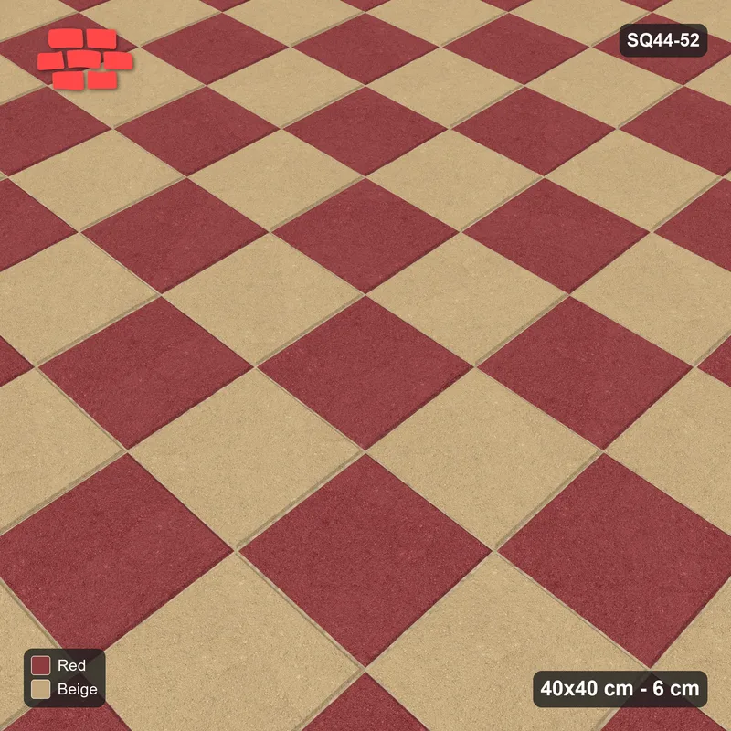 Interlock (Pasco) 40x40 cm · SQ44-52 · Checkerboard · Side view Interlock (Pasco) 40x40 cm · SQ44-52 · Checkerboard · Side view