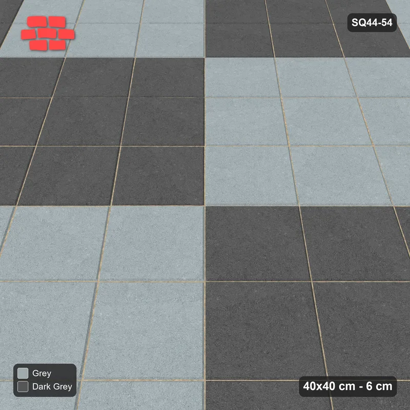 Interlock (Pasco) 40x40 cm · SQ44-54 · Triple Unit Diagonal Checker · Side view Interlock (Pasco) 40x40 cm · SQ44-54 · Triple Unit Diagonal Checker · Side view