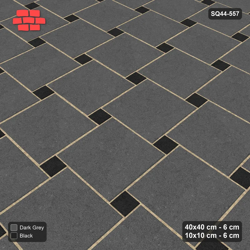 Interlock (Pasco) 40x40 cm · SQ44-557 · Lattice 40+10, Accents - Night Sky · Side view Interlock (Pasco) 40x40 cm · SQ44-557 · Lattice 40+10, Accents - Night Sky · Side view