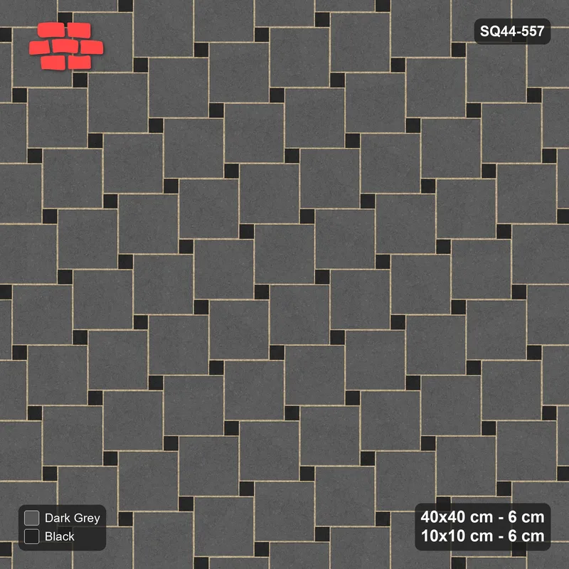 Interlock (Pasco) 40x40 cm · SQ44-557 · Lattice 40+10, Accents - Night Sky · Top view Interlock (Pasco) 40x40 cm · SQ44-557 · Lattice 40+10, Accents - Night Sky · Top view