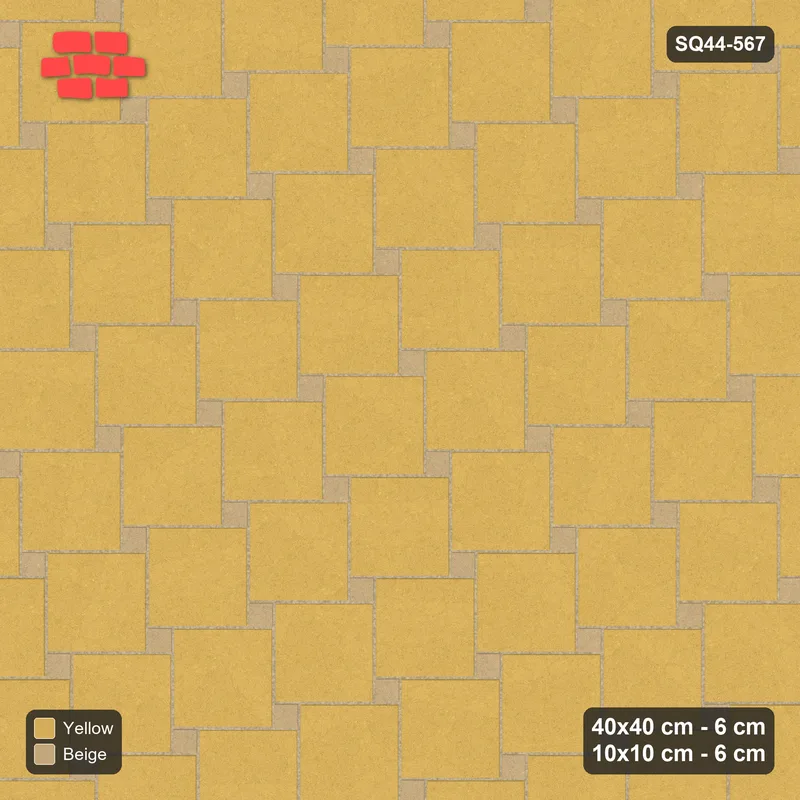 Interlock (Pasco) 40x40 cm · SQ44-567 · Lattice 40+10, Accents - Desert Sun · Top view Interlock (Pasco) 40x40 cm · SQ44-567 · Lattice 40+10, Accents - Desert Sun · Top view