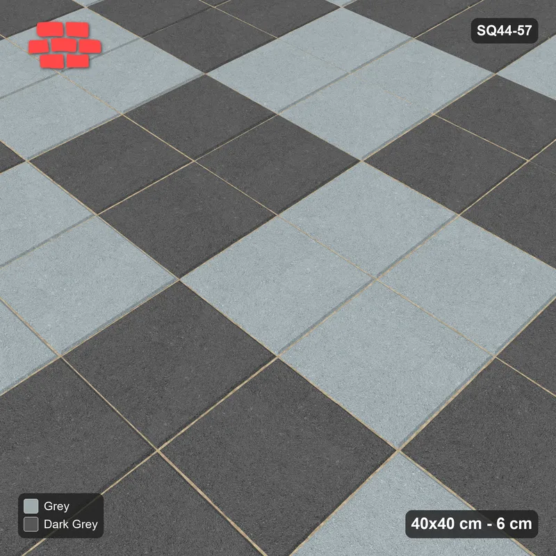 Interlock (Pasco) 40x40 cm · SQ44-57 · Large Checker · Side view Interlock (Pasco) 40x40 cm · SQ44-57 · Large Checker · Side view