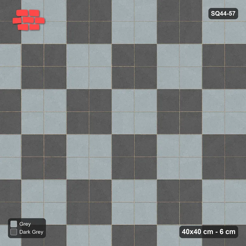 Interlock (Pasco) 40x40 cm · SQ44-57 · Large Checker · Top view Interlock (Pasco) 40x40 cm · SQ44-57 · Large Checker · Top view