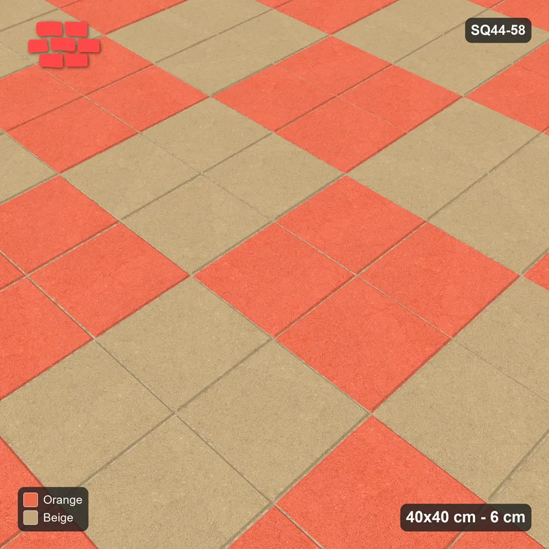 Interlock (Pasco) 40x40 cm · SQ44-58 · Large Checker · Side view Interlock (Pasco) 40x40 cm · SQ44-58 · Large Checker · Side view