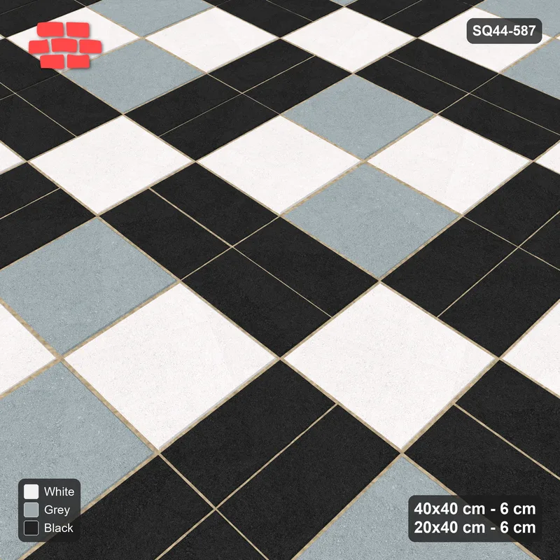 Interlock (Pasco) 40x40 cm · SQ44-587 · Double Pinwheel, Solid Planks, Radial, 440 cm · Side view Interlock (Pasco) 40x40 cm · SQ44-587 · Double Pinwheel, Solid Planks, Radial, 440 cm · Side view