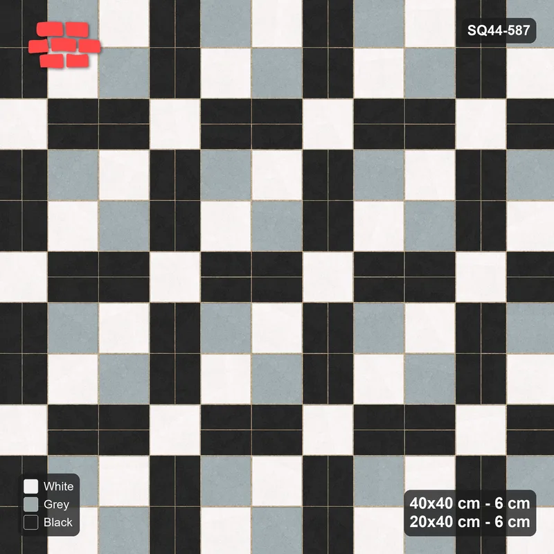 Interlock (Pasco) 40x40 cm · SQ44-587 · Double Pinwheel, Solid Planks, Radial, 440 cm · Top view Interlock (Pasco) 40x40 cm · SQ44-587 · Double Pinwheel, Solid Planks, Radial, 440 cm · Top view