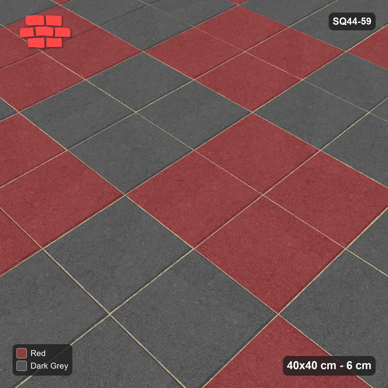 Interlock (Pasco) 40x40 cm · SQ44-59 · Large Checker · Side view Interlock (Pasco) 40x40 cm · SQ44-59 · Large Checker · Side view