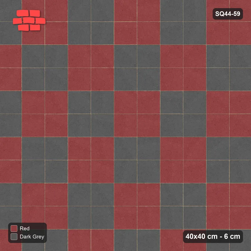 Interlock (Pasco) 40x40 cm · SQ44-59 · Large Checker · Top view Interlock (Pasco) 40x40 cm · SQ44-59 · Large Checker · Top view