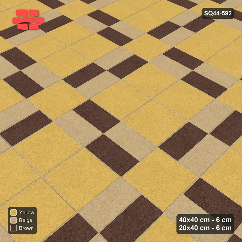 Interlock (Pasco) 40x40 cm · SQ44-592 · Double Pinwheel, Alternating Planks, Radial, Right Hand · Side view Interlock (Pasco) 40x40 cm · SQ44-592 · Double Pinwheel, Alternating Planks, Radial, Right Hand · Side view