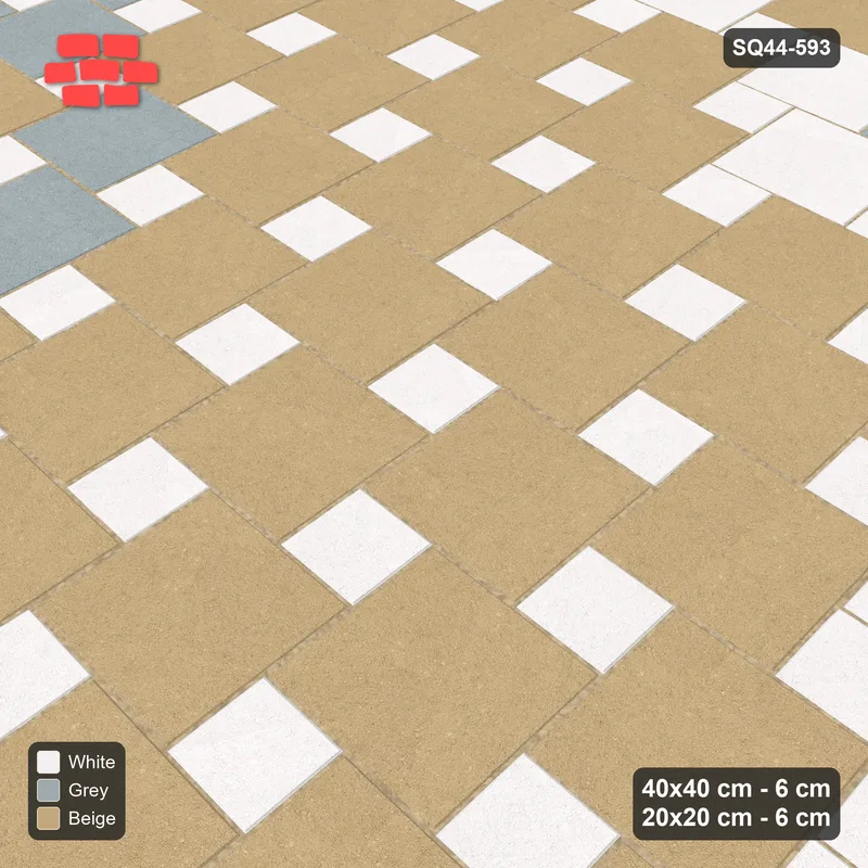 Interlock (Pasco) 40x40 cm · SQ44-593 · Ombre Lattice, Diagonal Gradient, Dark to Light, 480 cm · Side view Interlock (Pasco) 40x40 cm · SQ44-593 · Ombre Lattice, Diagonal Gradient, Dark to Light, 480 cm · Side view