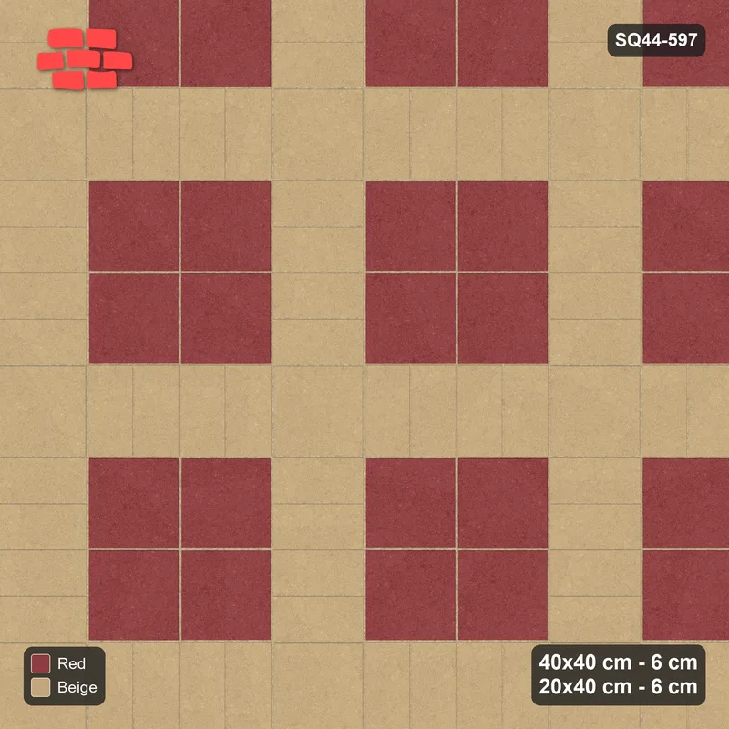 Interlock (Pasco) 40x40 cm · SQ44-597 · Double Pinwheel, Cross, Tangential, 400 cm · Top view Interlock (Pasco) 40x40 cm · SQ44-597 · Double Pinwheel, Cross, Tangential, 400 cm · Top view
