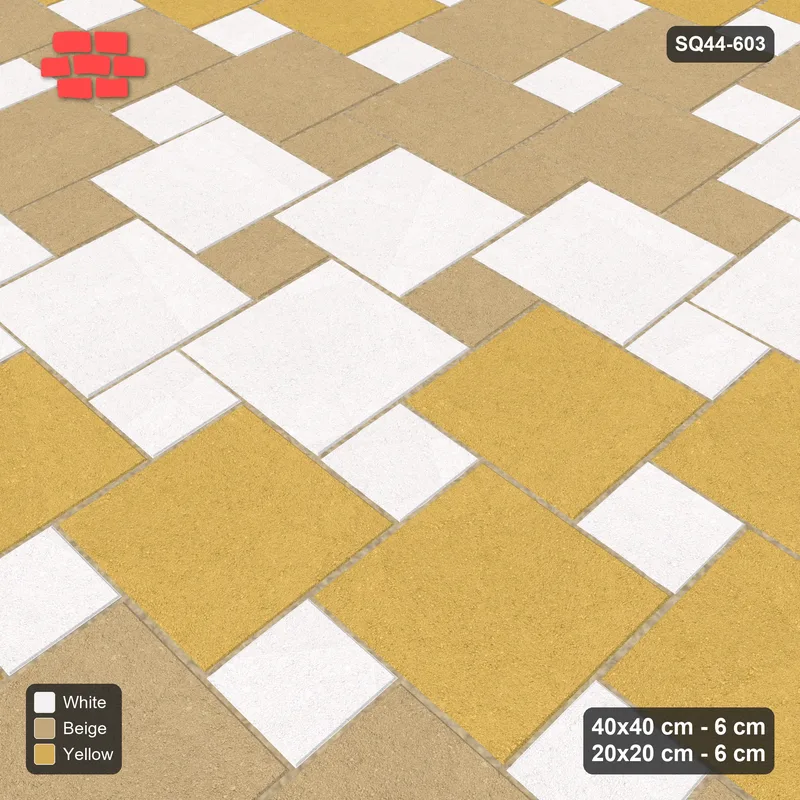 Interlock (Pasco) 40x40 cm · SQ44-603 · Ombre Lattice, Diagonal Bands, Light to Dark, Wide, 400 cm · Side view Interlock (Pasco) 40x40 cm · SQ44-603 · Ombre Lattice, Diagonal Bands, Light to Dark, Wide, 400 cm · Side view