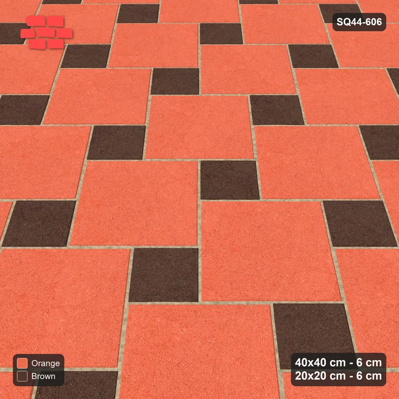Interlock (Pasco) 40x40 cm · SQ44-606 · 45 Degree Offset Lattice, Accents, Mirrored, Kerb Frame · Side view Interlock (Pasco) 40x40 cm · SQ44-606 · 45 Degree Offset Lattice, Accents, Mirrored, Kerb Frame · Side view