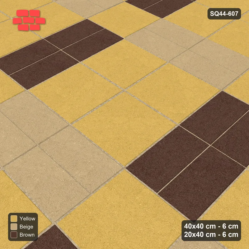 Interlock (Pasco) 40x40 cm · SQ44-607 · Double Pinwheel, H-V Planks, Radial, 360 cm · Side view Interlock (Pasco) 40x40 cm · SQ44-607 · Double Pinwheel, H-V Planks, Radial, 360 cm · Side view