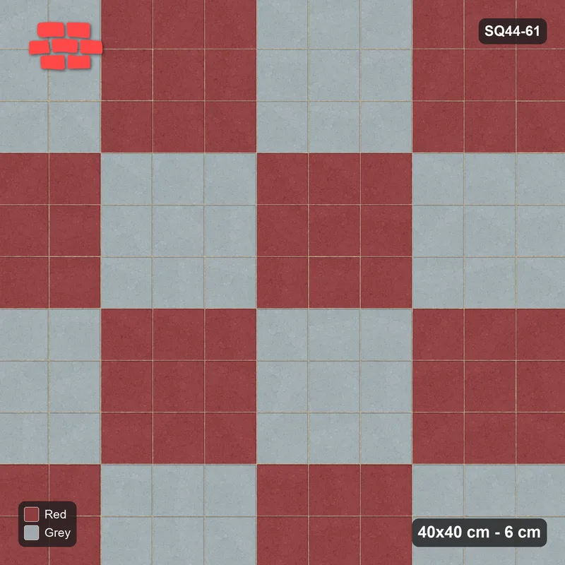 Interlock (Pasco) 40x40 cm · SQ44-61 · Triple Unit Checker · Top view Interlock (Pasco) 40x40 cm · SQ44-61 · Triple Unit Checker · Top view