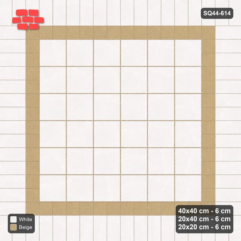 Interlock (Pasco) 40x40 cm · SQ44-614 · Rug, Soldier + Bead, Stack Field, 360 cm · Top view Interlock (Pasco) 40x40 cm · SQ44-614 · Rug, Soldier + Bead, Stack Field, 360 cm · Top view