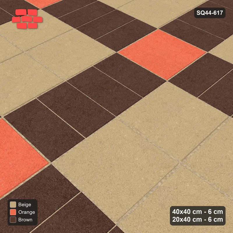 Interlock (Pasco) 40x40 cm · SQ44-617 · Double Pinwheel, Solid Planks, Tangential, Accent Centre · Side view Interlock (Pasco) 40x40 cm · SQ44-617 · Double Pinwheel, Solid Planks, Tangential, Accent Centre · Side view