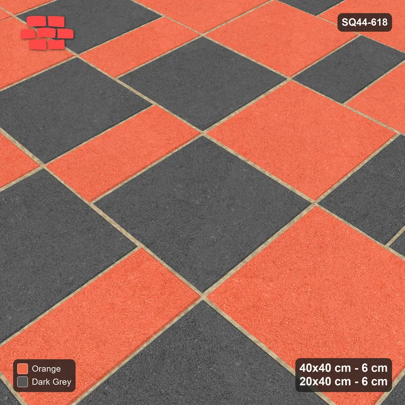 Interlock (Pasco) 40x40 cm · SQ44-618 · Ombre Slab Step, Course Gradient, Dark to Light, 400 cm · Side view Interlock (Pasco) 40x40 cm · SQ44-618 · Ombre Slab Step, Course Gradient, Dark to Light, 400 cm · Side view