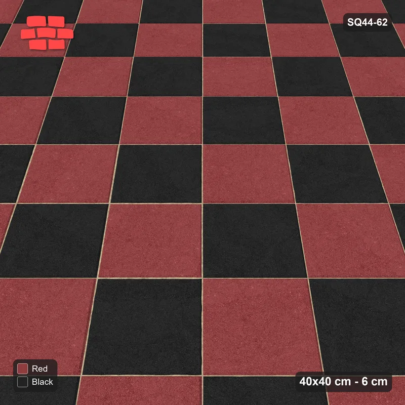 Interlock (Pasco) 40x40 cm · SQ44-62 · Diagonal Checkerboard · Side view Interlock (Pasco) 40x40 cm · SQ44-62 · Diagonal Checkerboard · Side view