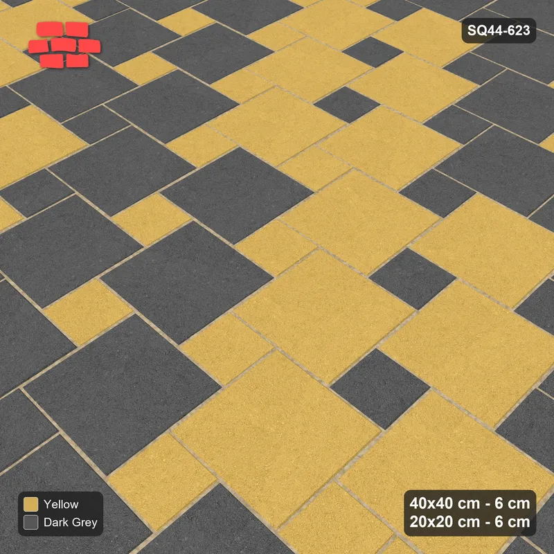 Interlock (Pasco) 40x40 cm · SQ44-623 · Ombre Lattice, Diagonal Bands, Light to Dark, Wide, 480 cm · Side view Interlock (Pasco) 40x40 cm · SQ44-623 · Ombre Lattice, Diagonal Bands, Light to Dark, Wide, 480 cm · Side view