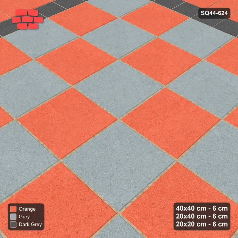Interlock (Pasco) 40x40 cm · SQ44-624 · Rug, Bead + Soldier + Bead, Checker Field, 400 cm · Side view Interlock (Pasco) 40x40 cm · SQ44-624 · Rug, Bead + Soldier + Bead, Checker Field, 400 cm · Side view