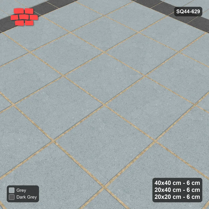 Interlock (Pasco) 40x40 cm · SQ44-629 · Rug, Bead + Soldier + Bead, Stack Field, Kerb, 430 cm · Side view Interlock (Pasco) 40x40 cm · SQ44-629 · Rug, Bead + Soldier + Bead, Stack Field, Kerb, 430 cm · Side view