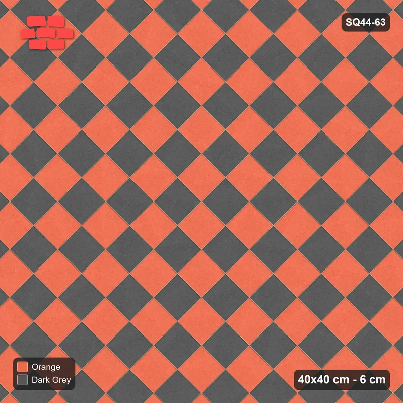 Interlock (Pasco) 40x40 cm · SQ44-63 · Diagonal Checkerboard · Top view Interlock (Pasco) 40x40 cm · SQ44-63 · Diagonal Checkerboard · Top view