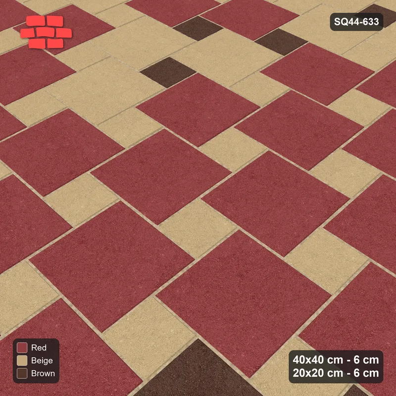 Interlock (Pasco) 40x40 cm · SQ44-633 · Ombre Lattice, Diagonal Gradient, Light to Dark, 400 cm · Side view Interlock (Pasco) 40x40 cm · SQ44-633 · Ombre Lattice, Diagonal Gradient, Light to Dark, 400 cm · Side view