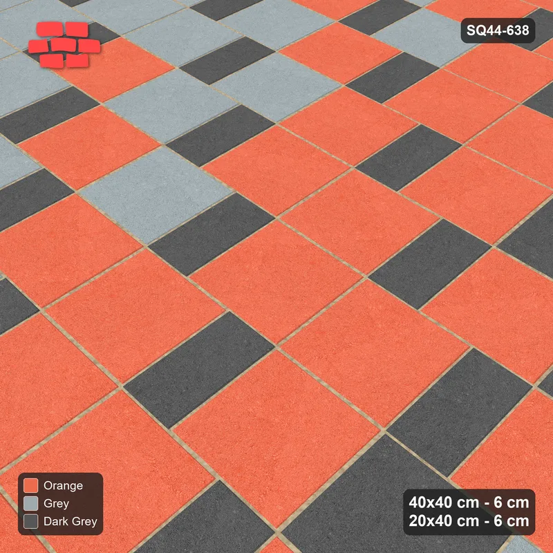 Interlock (Pasco) 40x40 cm · SQ44-638 · Ombre Slab Step, Column Gradient, Light to Dark, 480 cm · Side view Interlock (Pasco) 40x40 cm · SQ44-638 · Ombre Slab Step, Column Gradient, Light to Dark, 480 cm · Side view