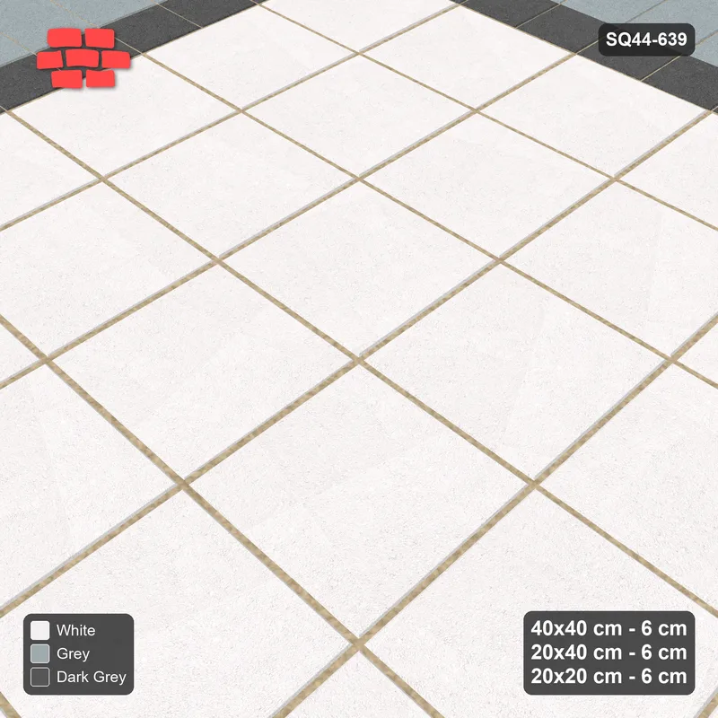 Interlock (Pasco) 40x40 cm · SQ44-639 · Rug, Soldier + Bead, Corner Keys, Stack Field, 360 cm · Side view Interlock (Pasco) 40x40 cm · SQ44-639 · Rug, Soldier + Bead, Corner Keys, Stack Field, 360 cm · Side view