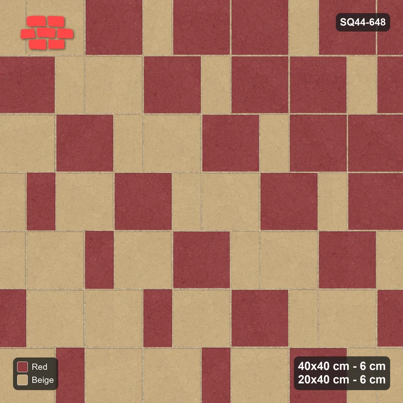 Interlock (Pasco) 40x40 cm · SQ44-648 · Ombre Slab Step, Diagonal Gradient, Light to Dark, 400 cm · Top view Interlock (Pasco) 40x40 cm · SQ44-648 · Ombre Slab Step, Diagonal Gradient, Light to Dark, 400 cm · Top view