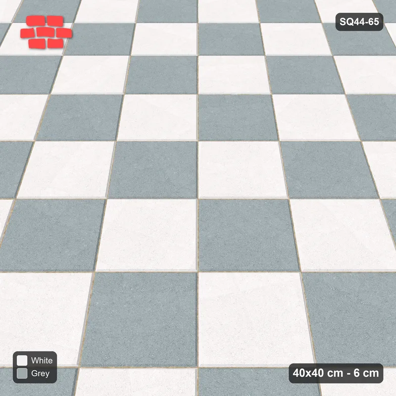 Interlock (Pasco) 40x40 cm · SQ44-65 · Diagonal Checkerboard · Side view Interlock (Pasco) 40x40 cm · SQ44-65 · Diagonal Checkerboard · Side view