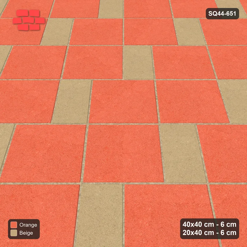 Interlock (Pasco) 40x40 cm · SQ44-651 · 45 Degree Slab Step, Solid, Right, Kerb Frame, 410 cm · Side view Interlock (Pasco) 40x40 cm · SQ44-651 · 45 Degree Slab Step, Solid, Right, Kerb Frame, 410 cm · Side view